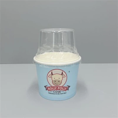 12 unces saldējuma papīra vanna ar plastmasas vāku saldējuma kafejnīcām