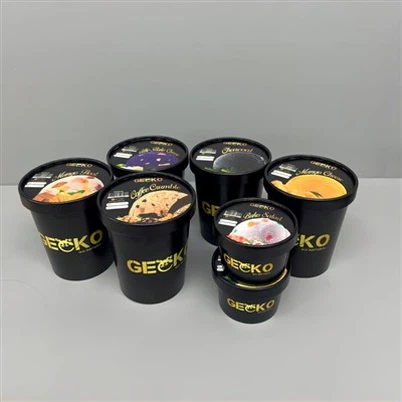 16oz papīra saldējuma krūzes saldējuma ķēdes veikalam